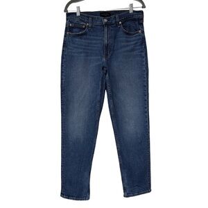 {Alex Mill} "Amber" Blue Vintage Dark Indigo Mid Rise Slim Straight Denim Jeans